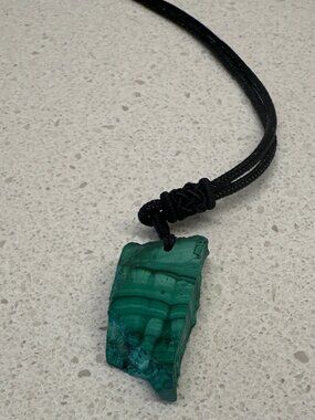Malachite Green Pendant Necklace | Aura Bloom | Natural Crystal